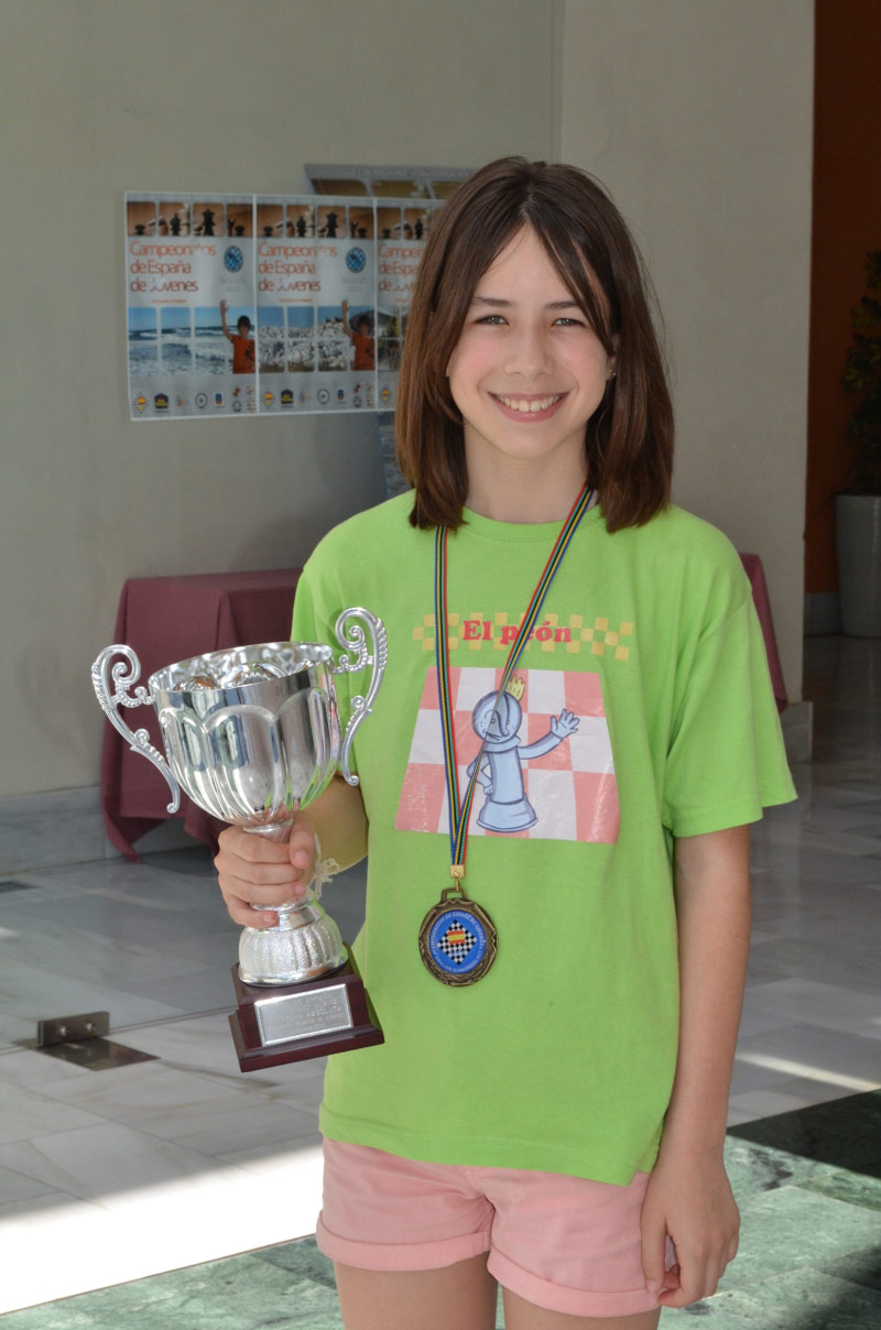 Ainhoa Ort&iacute;n, campeona de Espa&ntilde;a de Ajedrez Sub12